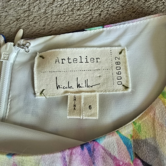 Nicole Miller Artelier Sleeveless Floral Midi Dress size 6 - Picture 8 of 10